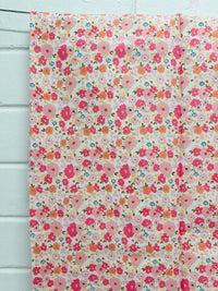 Sold by the Metre Modern Cotton Pink Floral Fabric