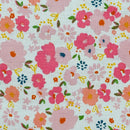 Sold by the Metre Modern Cotton Pink Floral Fabric