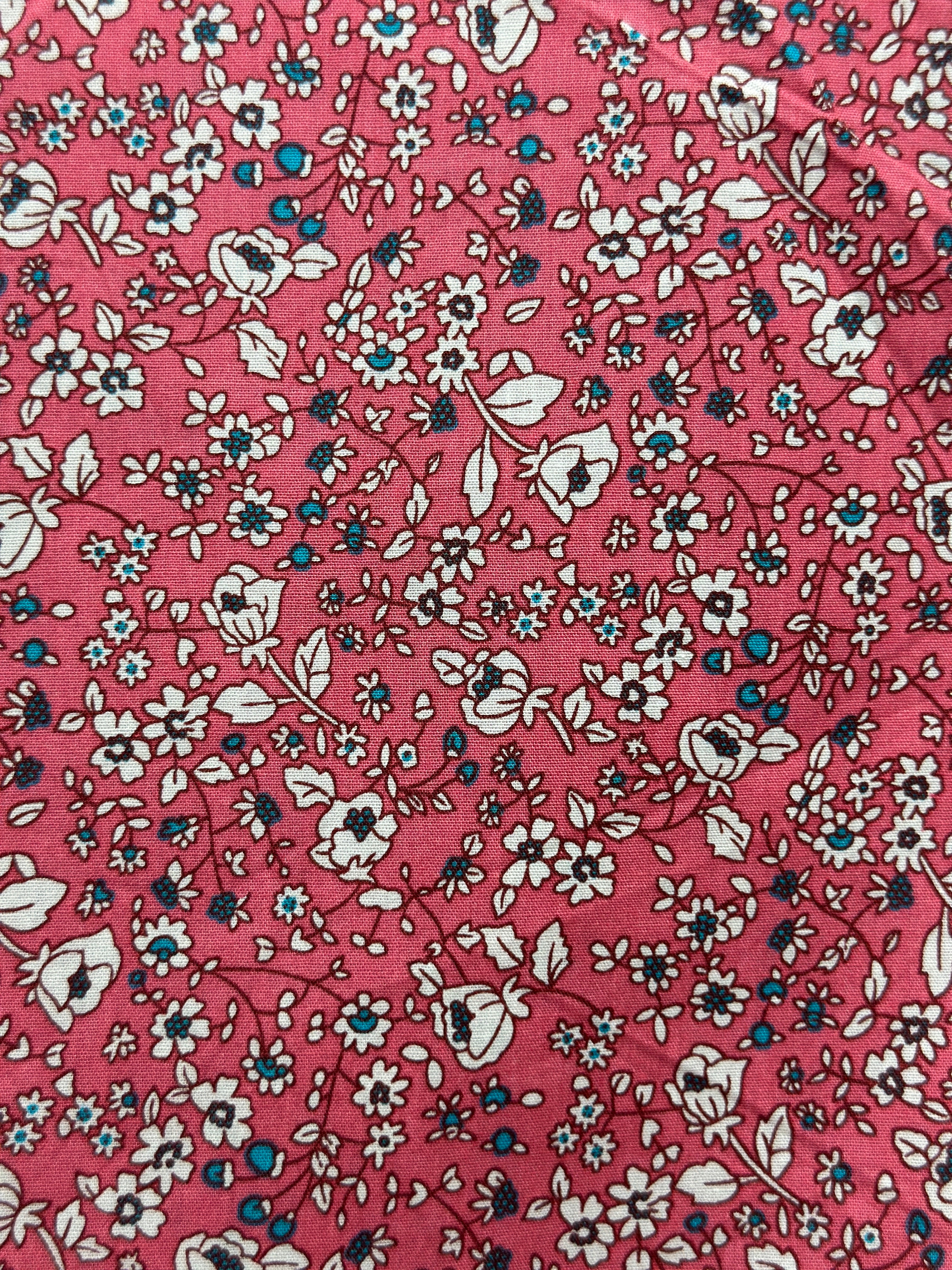 Sold by the Metre Pink Modern Floral Fabric