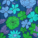 280cms FAB Vintage Cotton Fabric Blue Floral