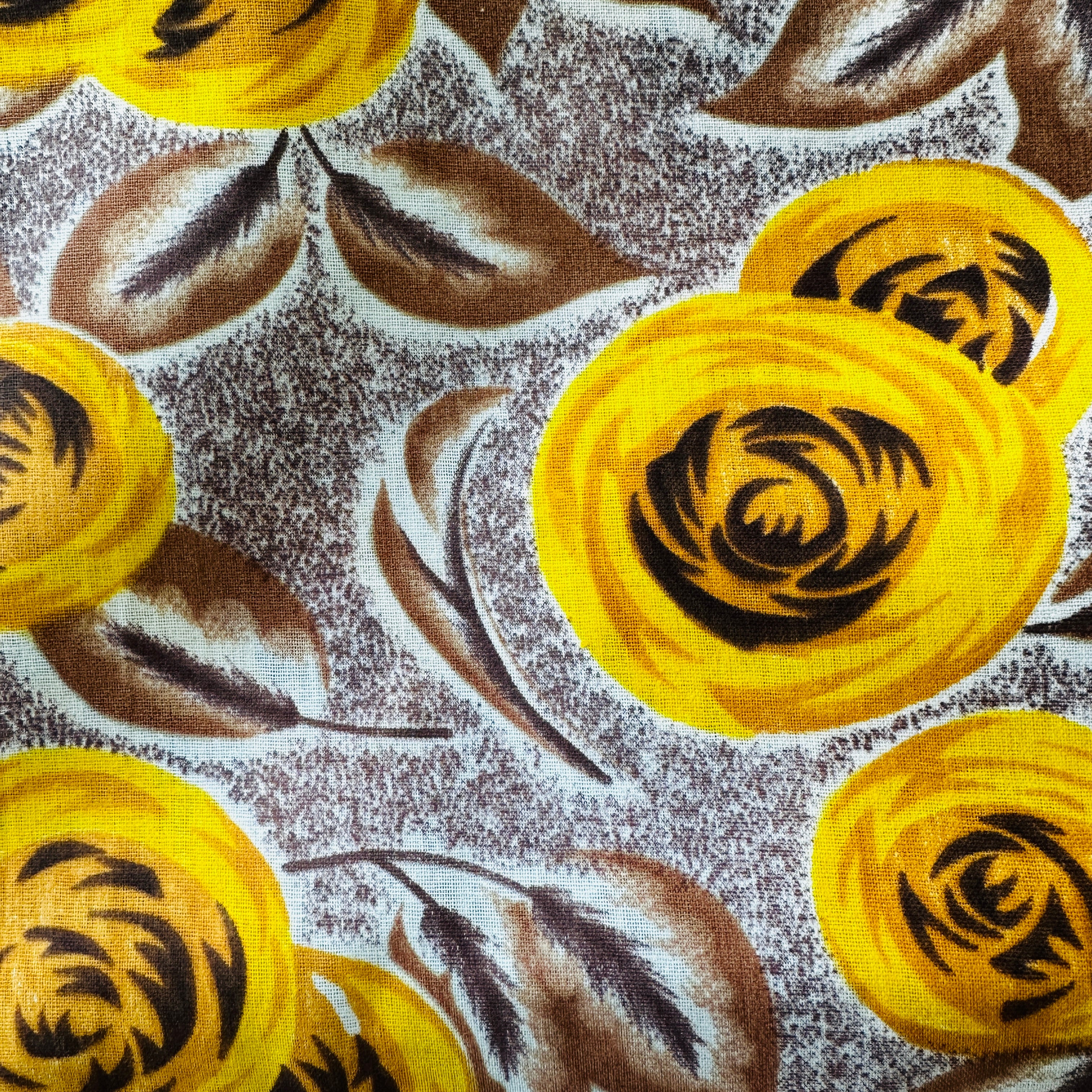 180cms Cute Cotton Brown Floral Fabric