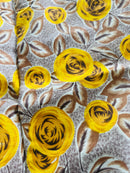 180cms Cute Cotton Brown Floral Fabric
