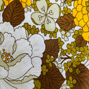Vintage UNUSED Cotton Floral Sheet AMAZING # 2