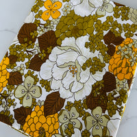 Vintage UNUSED Cotton Floral Sheet AMAZING # 2