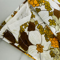 Vintage UNUSED Cotton Floral Sheet AMAZING # 2