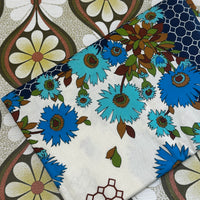 UNUSED Vintage Tablecloth Blue Floral