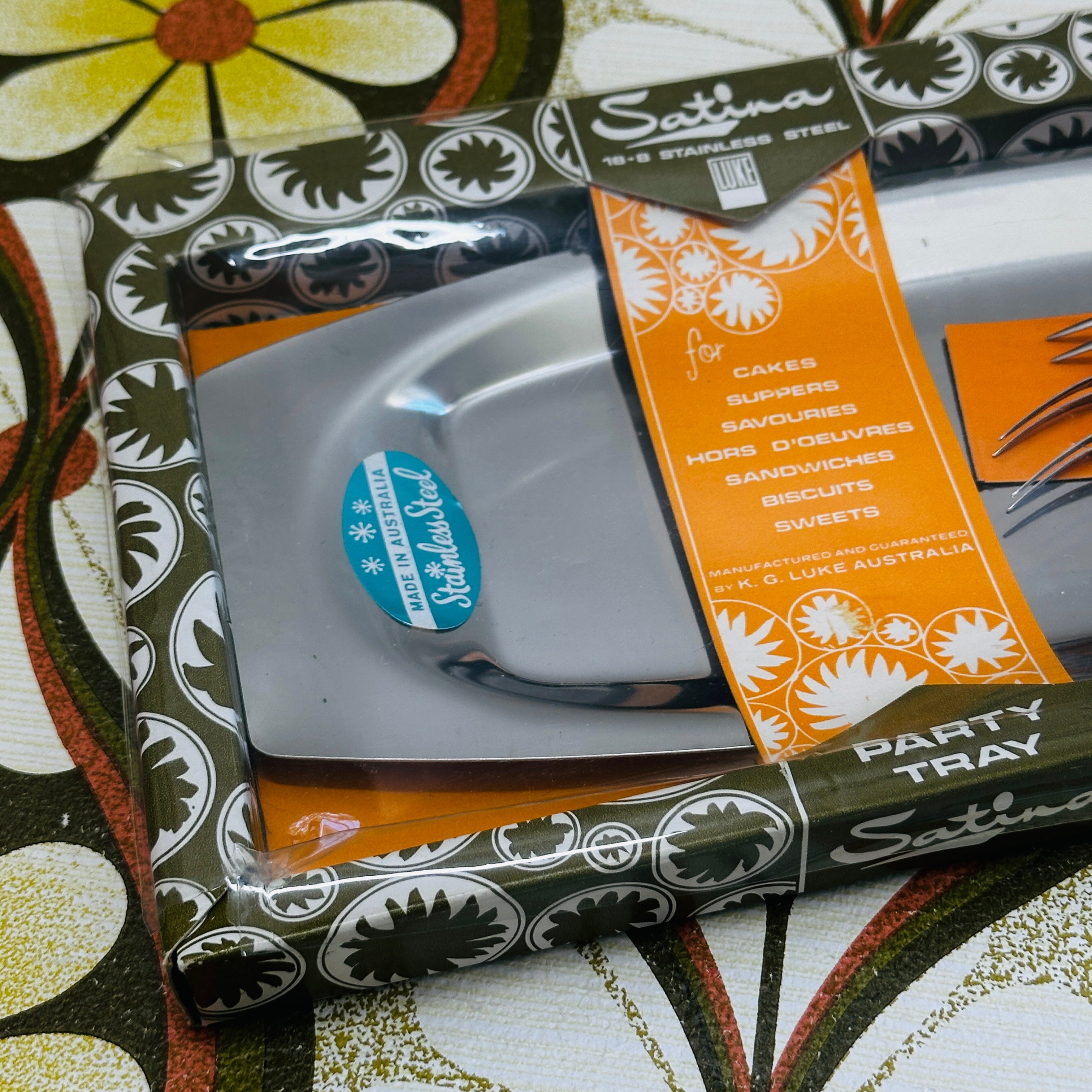 Stainless Steel Tray BOXED Retro