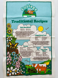 Made in UK Cottage Recipe Tea Towel