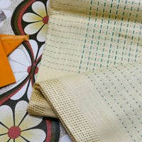 Sweet Vintage BOXED Tablecloth Yellow Green Polka Dots