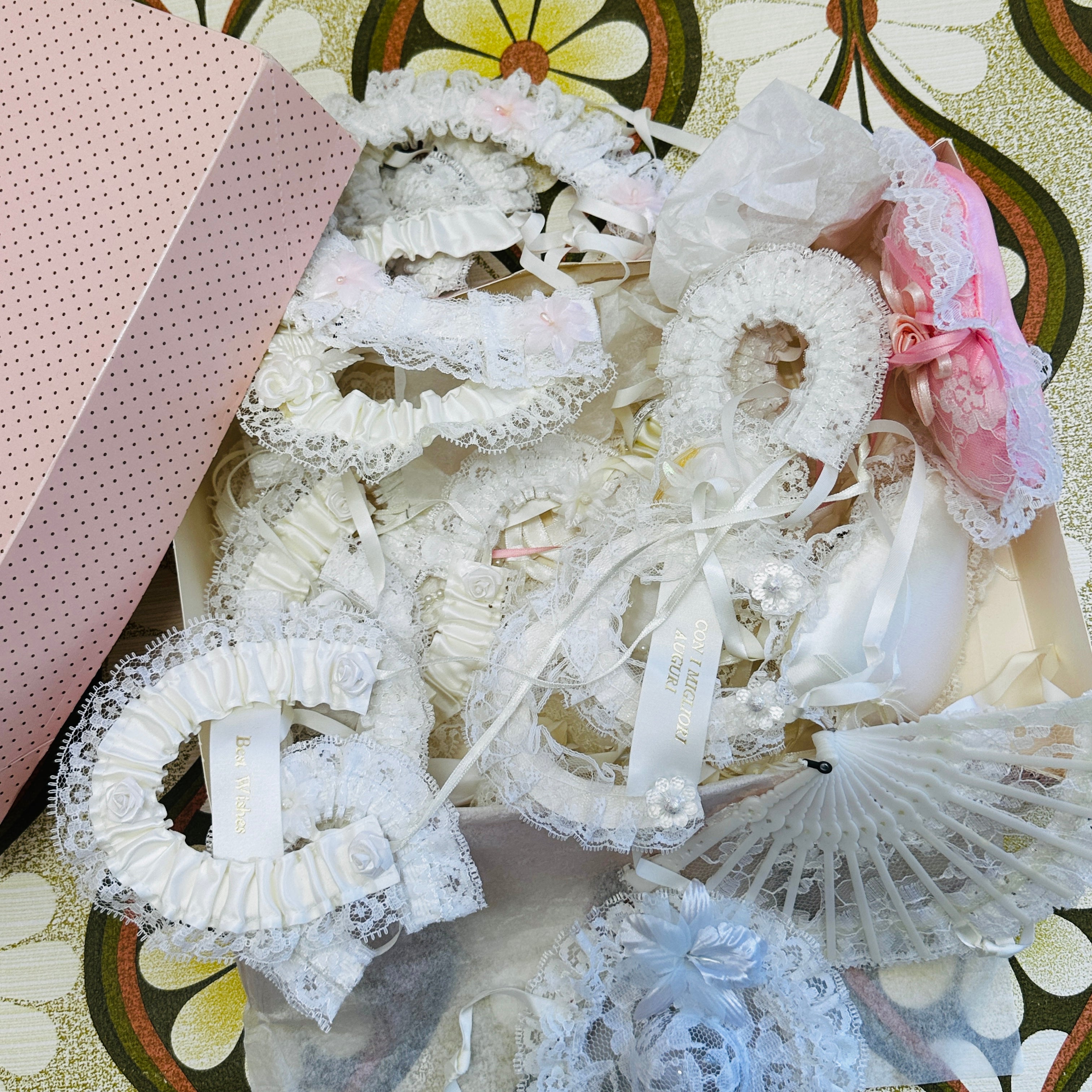 Large Lot of Wedding Garter Ornaments