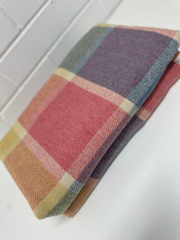 Pure Wool Blanket Pink & Blue