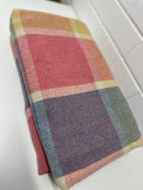 Pure Wool Blanket Pink & Blue
