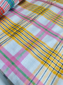 Made in Czechoslovakia Tea Towel UNUSED Vintage Pink & Orange