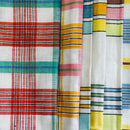 Made in Czechoslovakia Tea Towel UNUSED Vintage Blue & Yellow