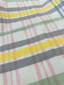 Made in Czechoslovakia Tea Towel UNUSED Vintage Green, Yellow & Grey