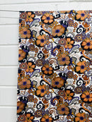 400cms Browns & Blacks Vintage Floral Fabric