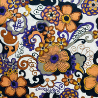 400cms Browns & Blacks Vintage Floral Fabric