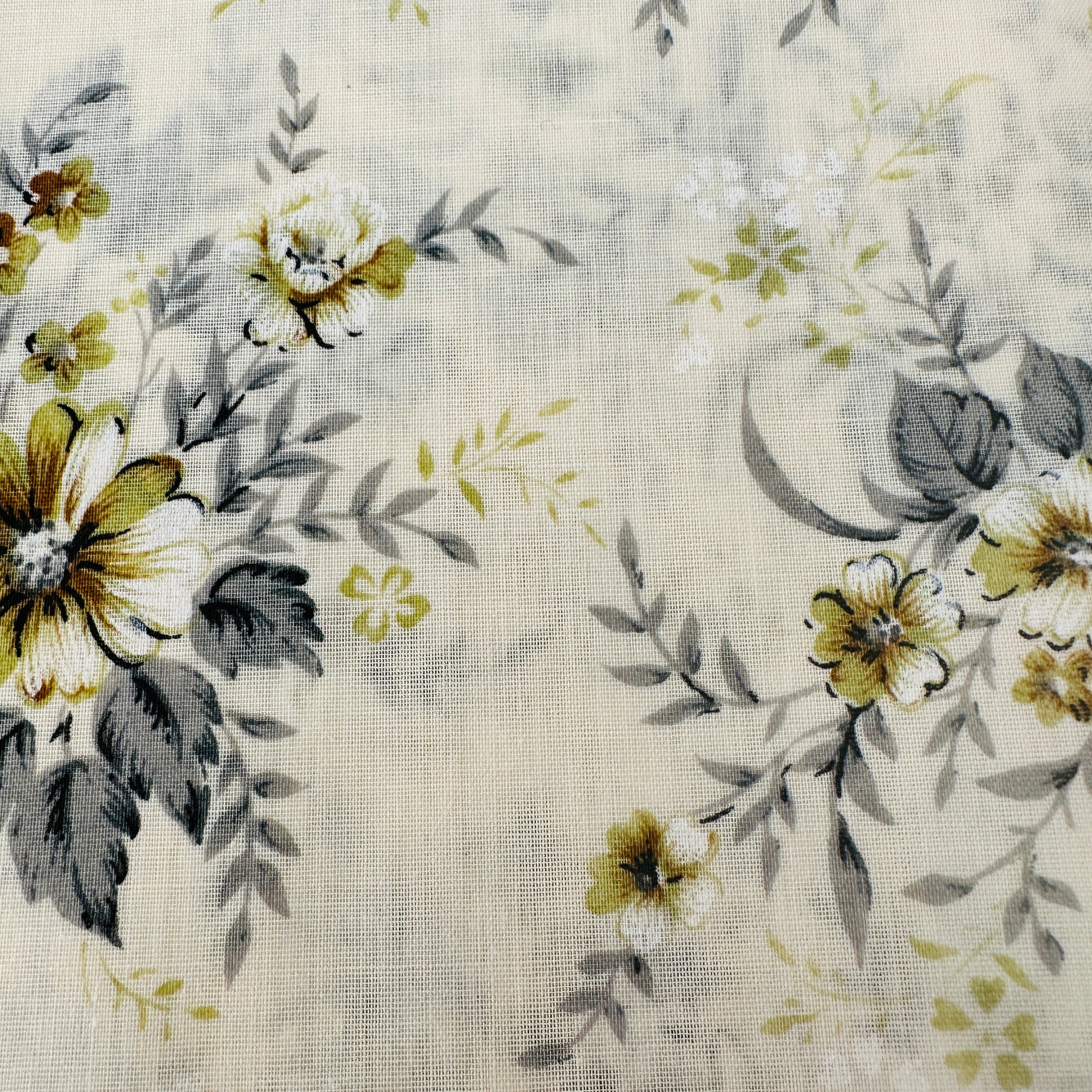 OLD School Floral Vintage Table Cloth Greens