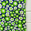 180cms Green & Blue Floral Daisy Fabric CRAFT