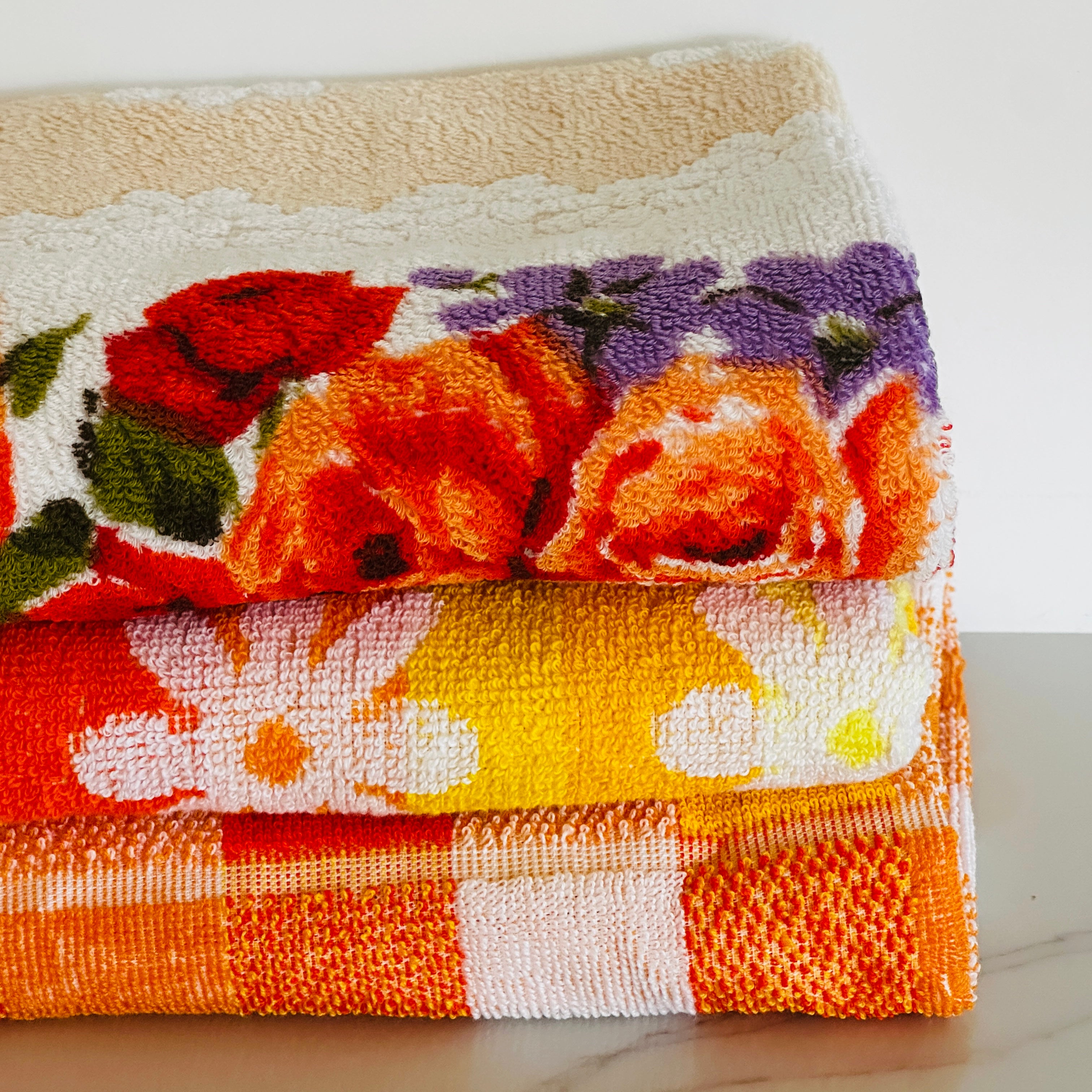 UNUSED Cotton Panda Floral Towel