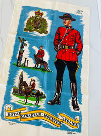 Vintage Royal Canadian Mounted Police Tea Towel