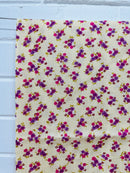 210cms SWEET Vintage Floral Fabric Textured Cotton