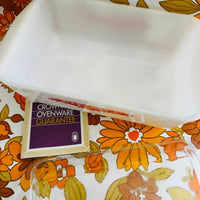 Vintage Australian Crown Pyrex Orange Ivy Garland Casserole NEW