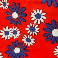 88cms Large Red Floral Fabric Remnant