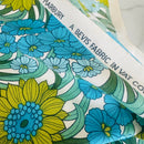 120cms Marbury BEVIS Fabric Vintage Blue Floral