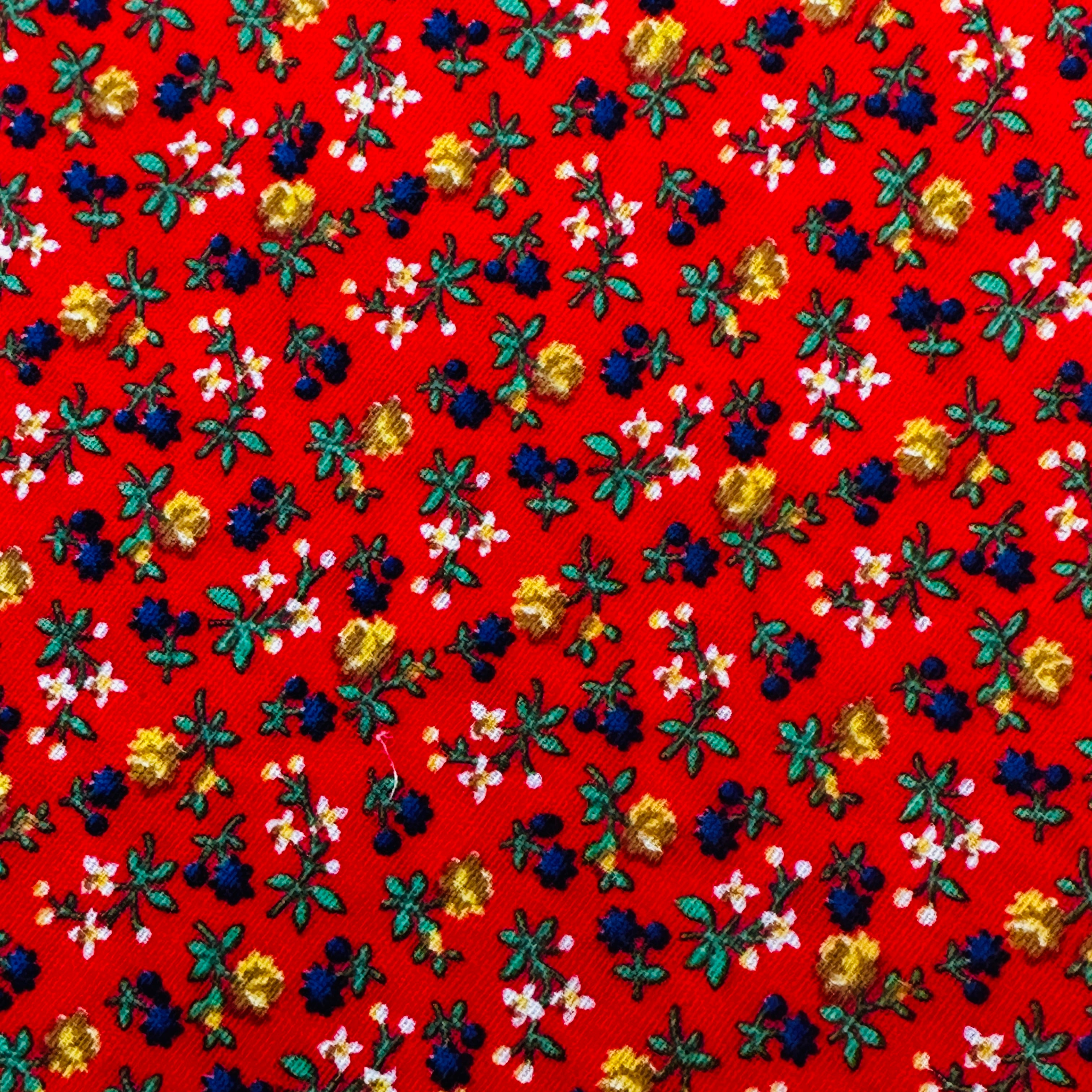 120cms CRANSTON Red Vintage Cotton Fabric