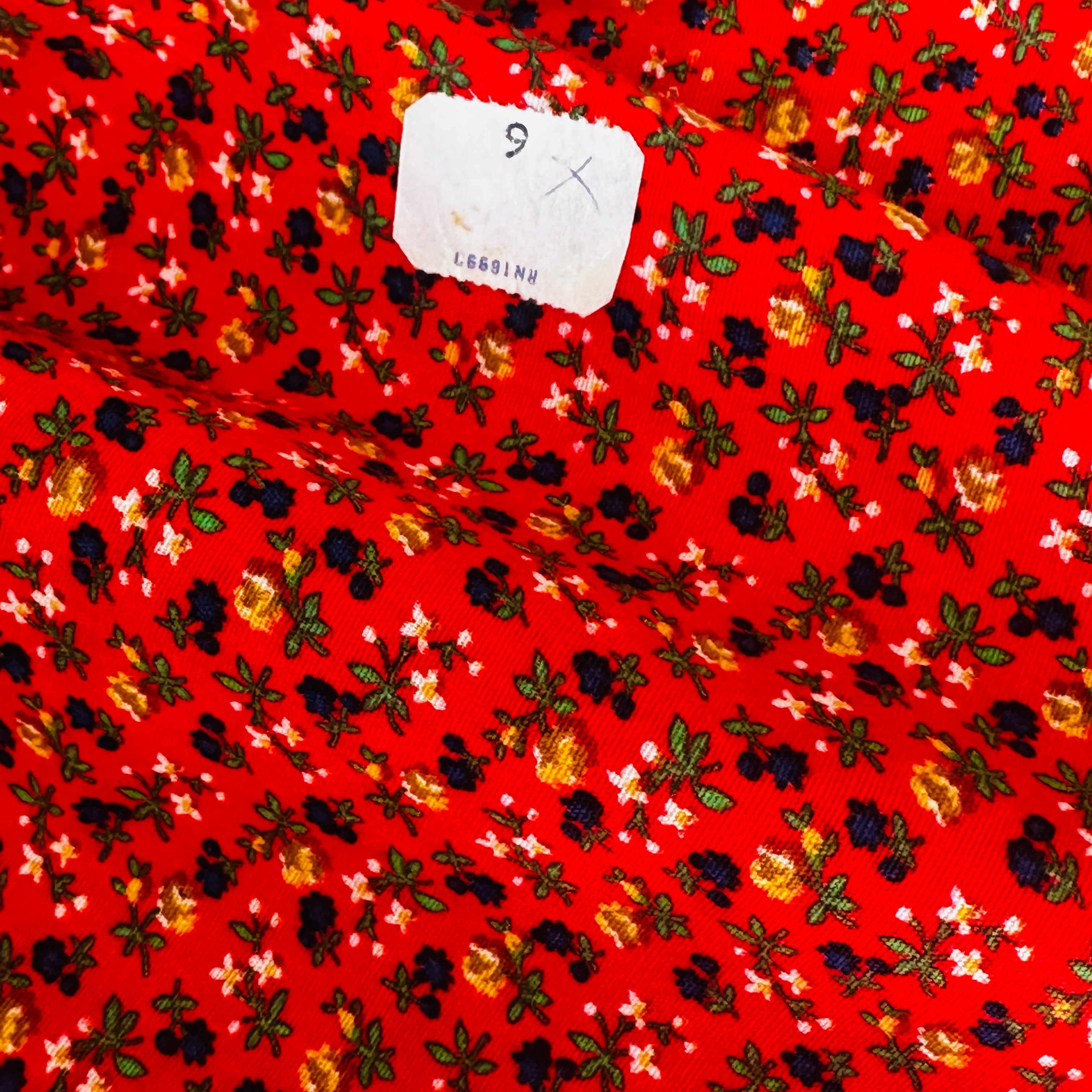 120cms CRANSTON Red Vintage Cotton Fabric