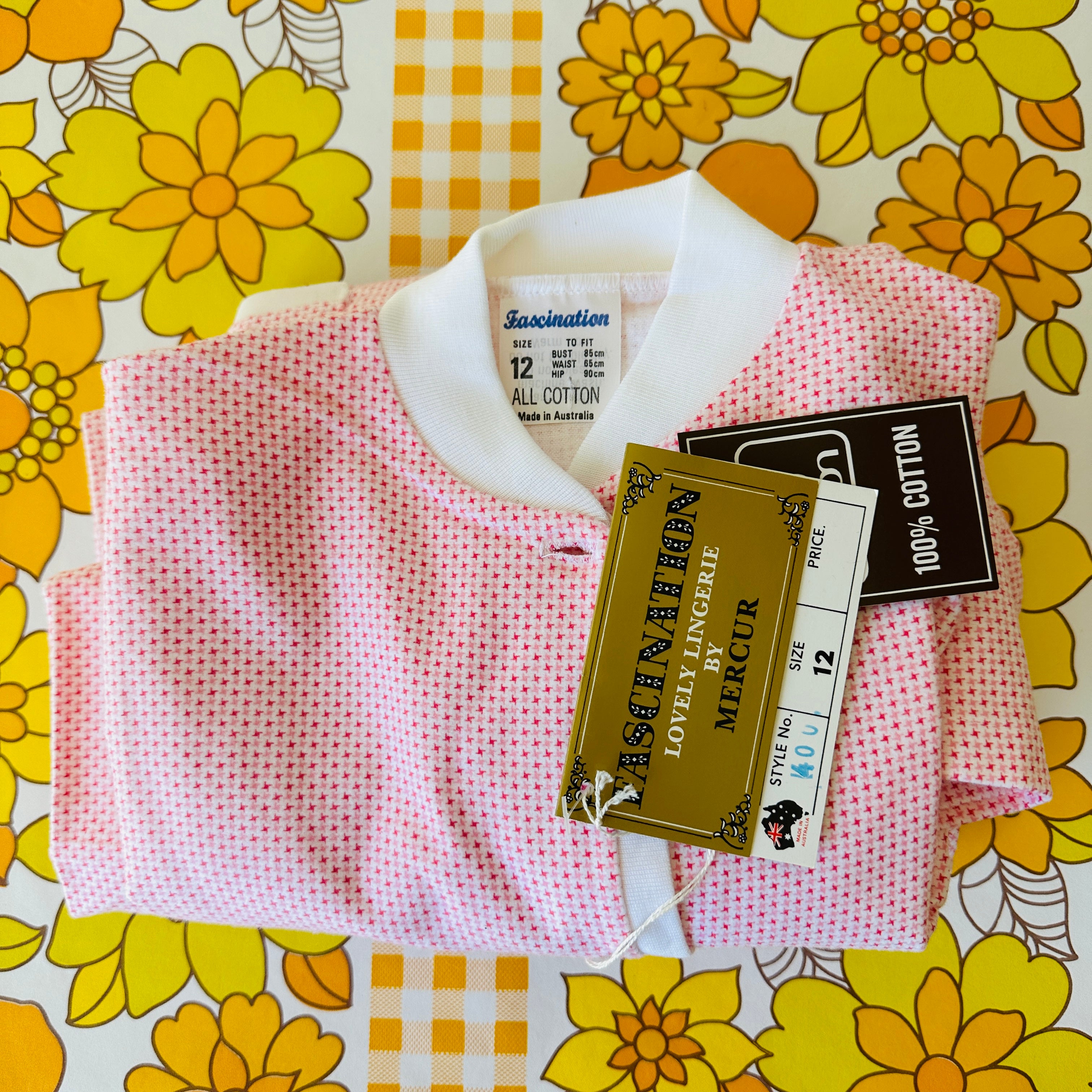 NOS 100% Cotton Made in Australia PJ Set