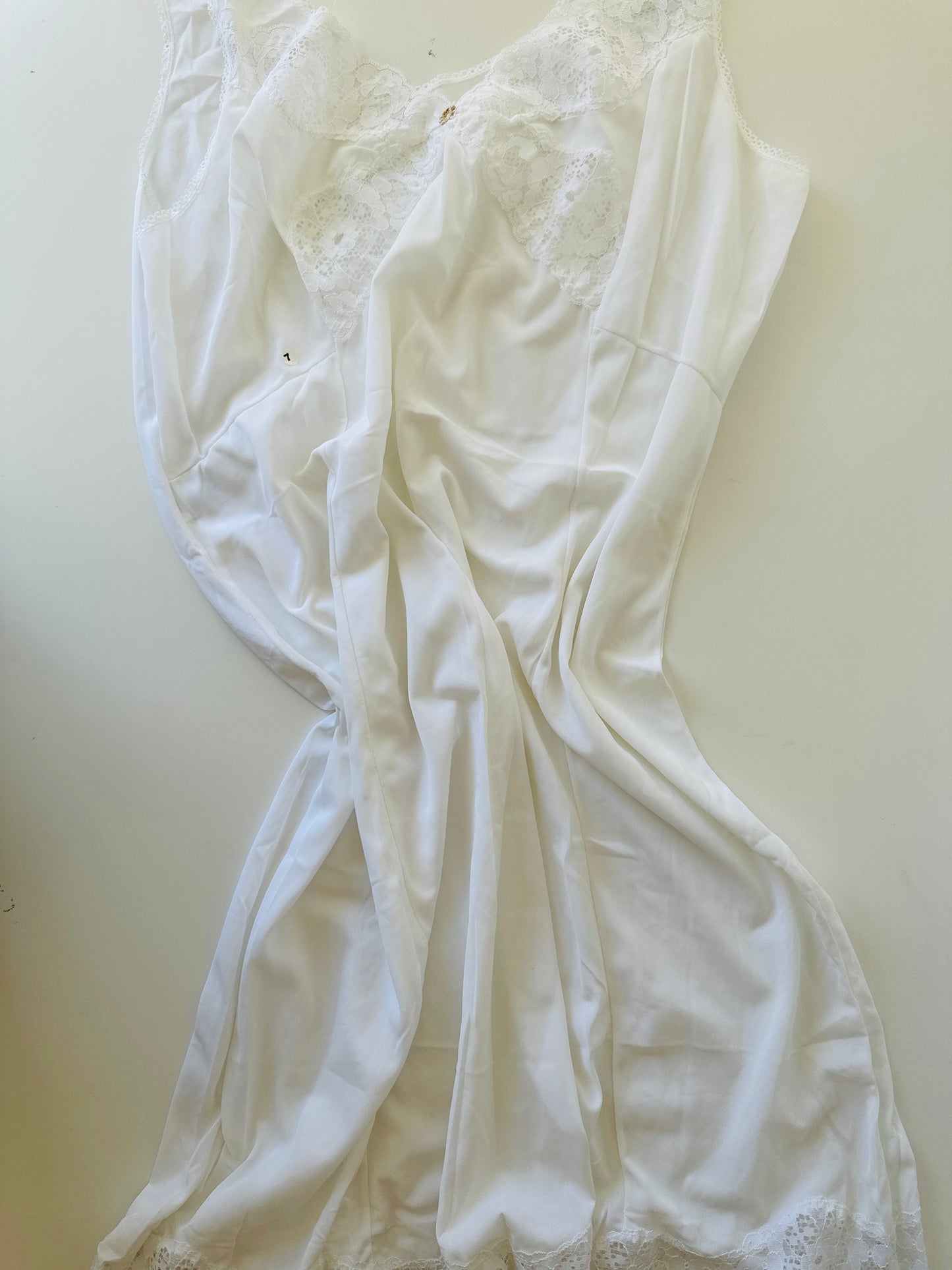 Vintage UNWORN White SLIP Lace Trim