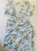 Vintage UNWORN Blue Floral Lingerie Night Wear