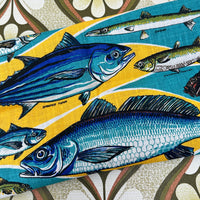 Vintage UNUSED Retro Fish Tea Towel Port Lincoln
