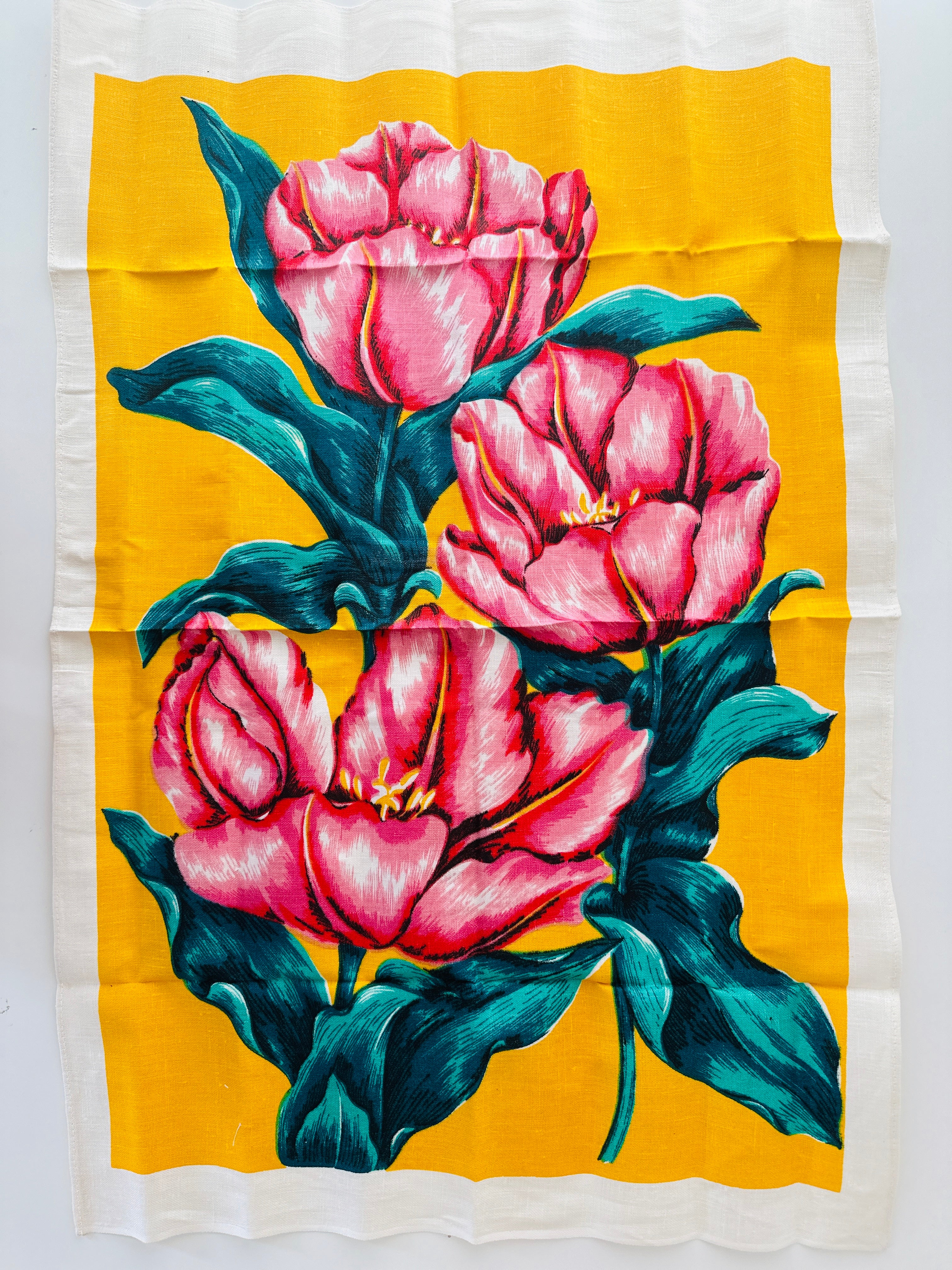Unused VINTAGE Tea Towel BEAUTIFUL