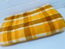 Stunning Vintage WOOL Blanket Brown & Orange