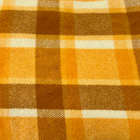 Stunning Vintage WOOL Blanket Brown & Orange