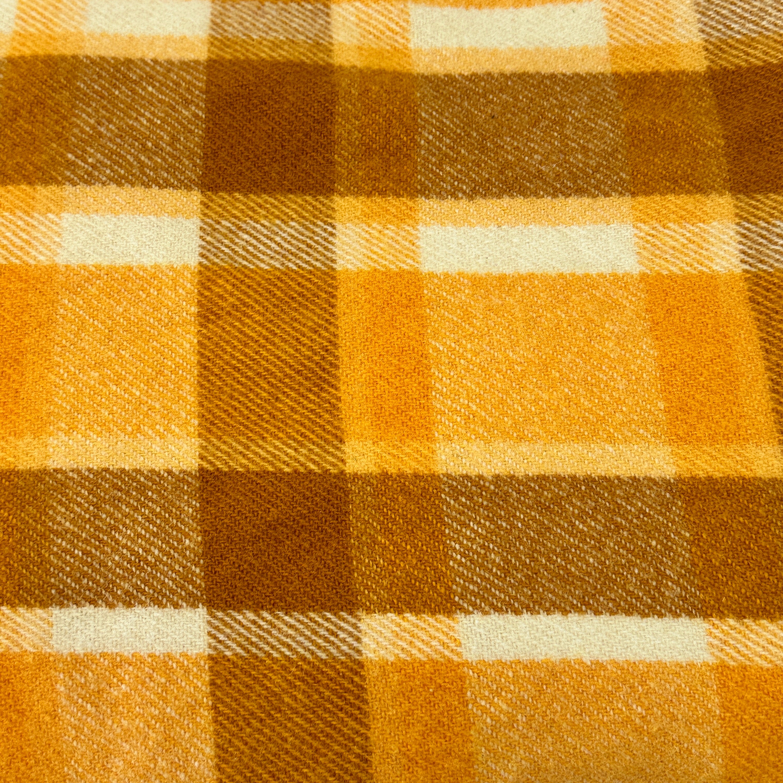 Stunning Vintage WOOL Blanket Brown & Orange