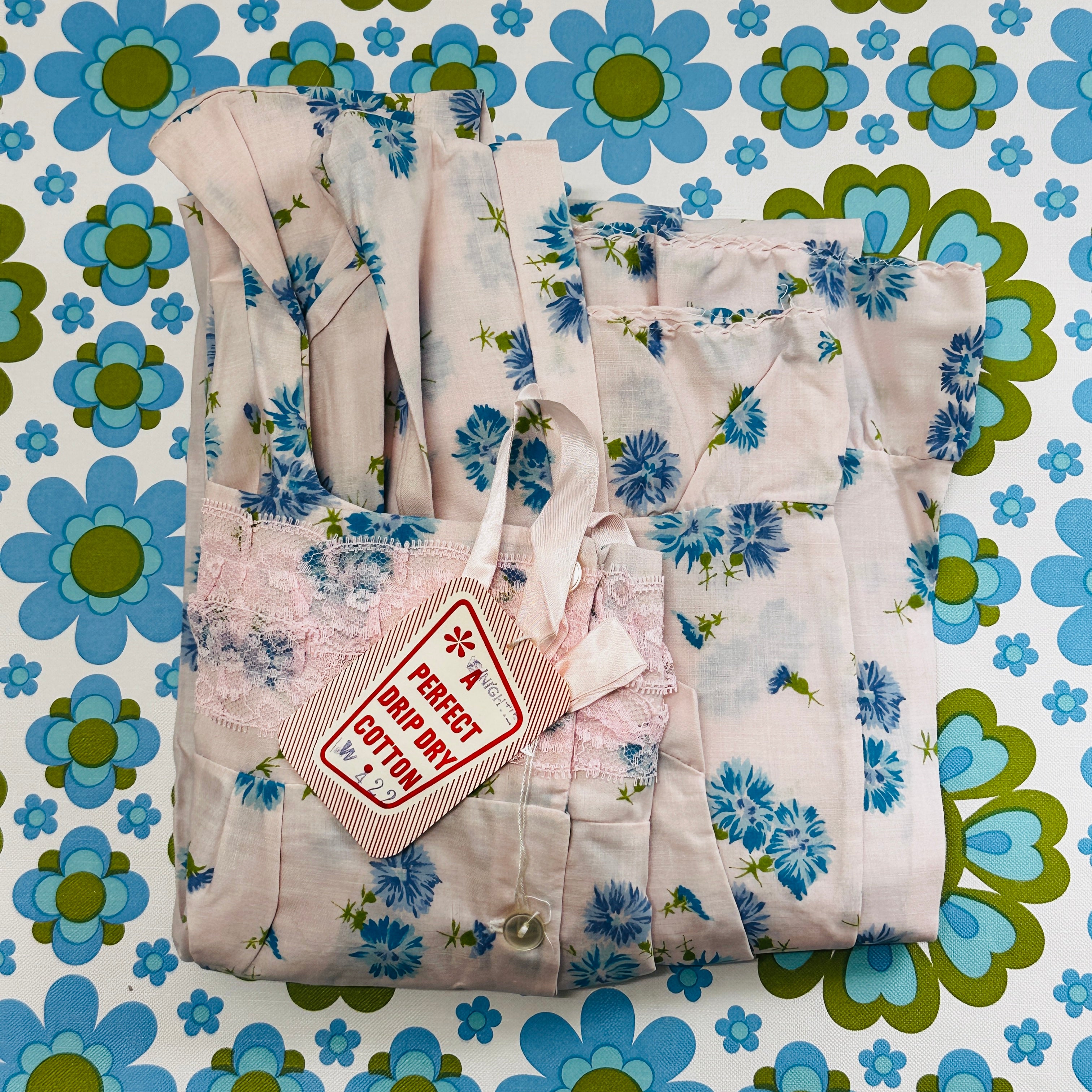 Unworn All Cotton Night Dress VINTAGE