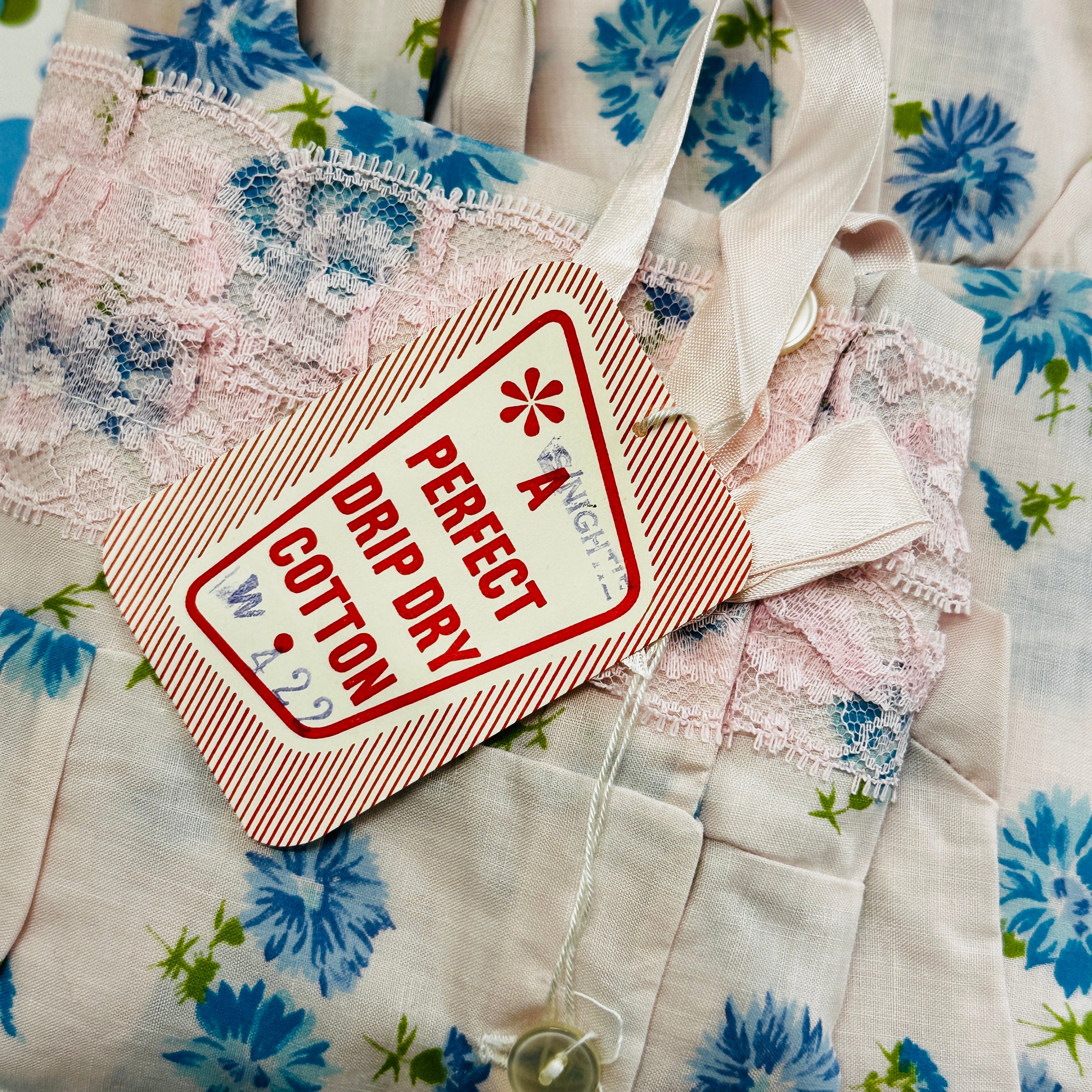 Unworn All Cotton Night Dress VINTAGE