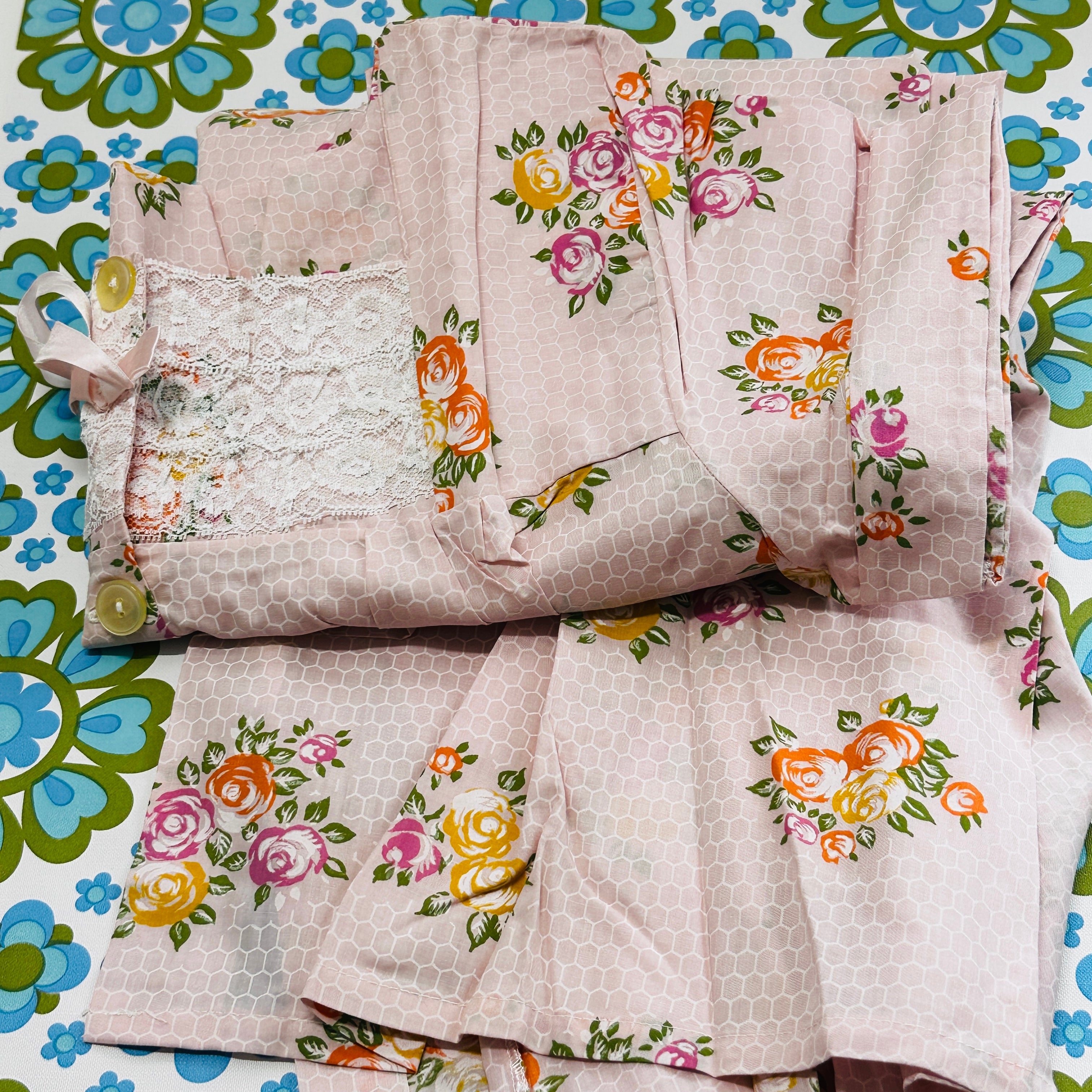 Unworn All Cotton Night Dress VINTAGE Pink