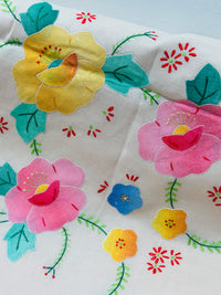 STUNNING Vintage Tablecloth Handmade NAPKINS Large