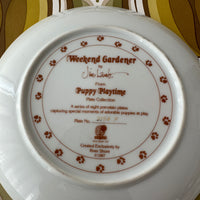 Collector Plate- Puppy Playtime "Weekend Gardener" 1987