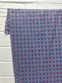 180cms Cute Pink & Blue Bright Fabric Vintage