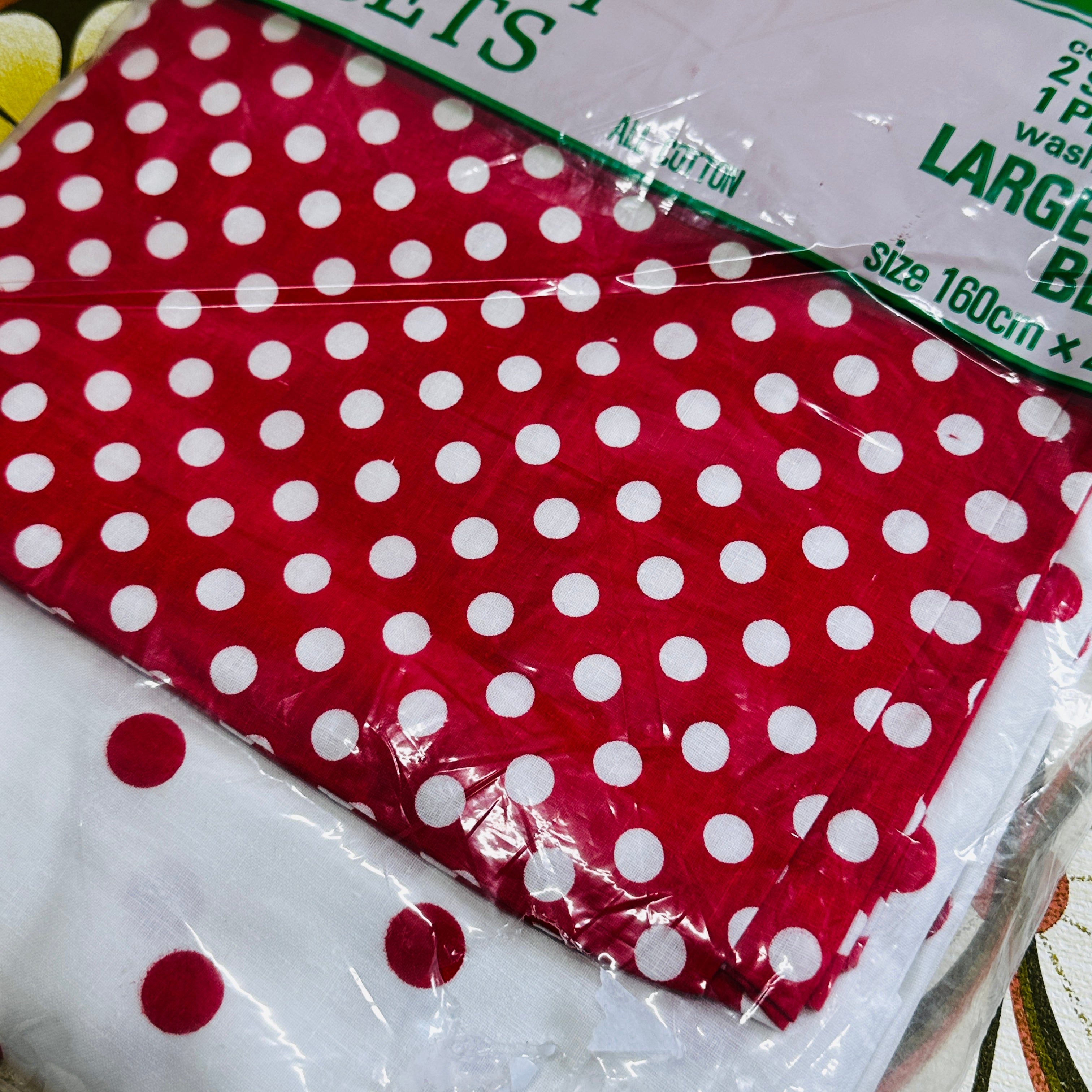 Fab All Cotton Vintage VENTURE Sheet Set Red & White