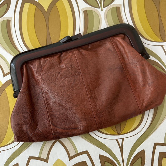 RUSTIC Vintage Brown Leather CLUTCH