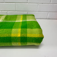 Bright Green Wool Blanket VINTAGE