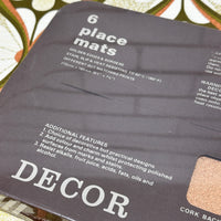 DECOR Retro UNUSED Placemats Six