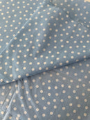 110cms Cute Blue Polka Dot Poly Fabric